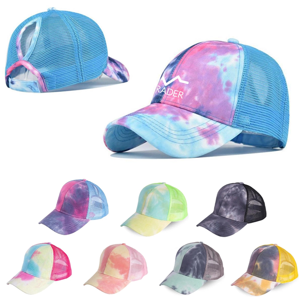 Ponytail Baseball Cap Tie Dye Hat