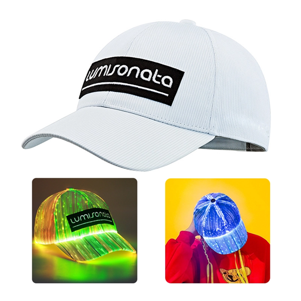 47763148 Light up Baseball Cap W/ Woven Front Patch