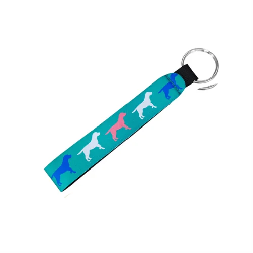 Neoprene Wristlet Keychain Lanyard