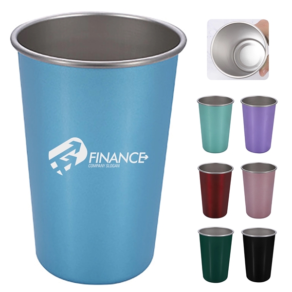 16.9 Oz Stainless Steel Shatterproof Pint Cup