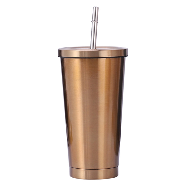 17Oz Metallic Coffee Tumbler Insulated Metal Cup