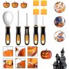 5 PCS Halloween Pumpkin Carving Kit Stainless Steel Tool Set