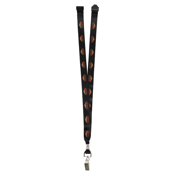0.6" Silkscreen Lanyard W/Breakaway Safety Release
