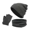 Warm Hat Scarf Gloves Set