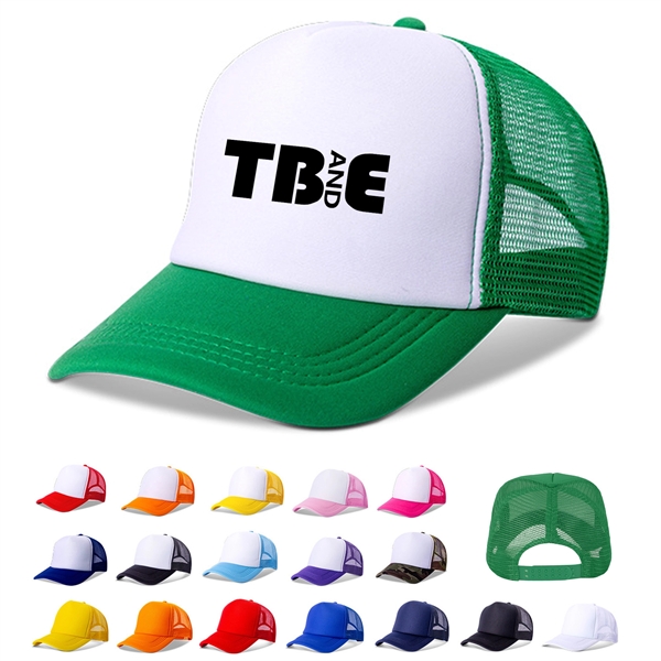 Promotional Custom Logo Mesh Snapback Trucker Cap