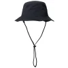 Wide Brim Bucket Hat With Drawstring