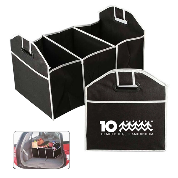 3 Compartment Car Non-Woven Trunk Storage Box