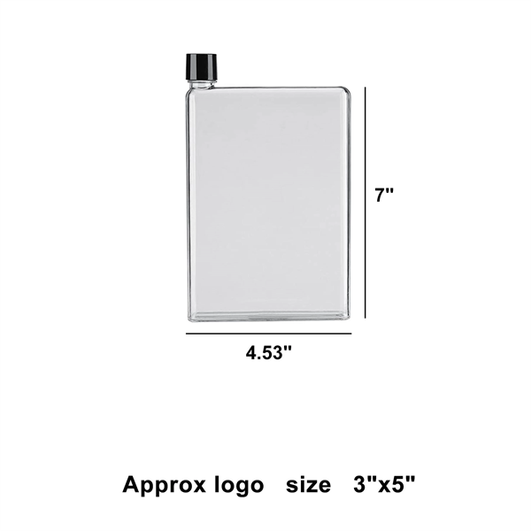 Clear Slim Flat Water Bottle