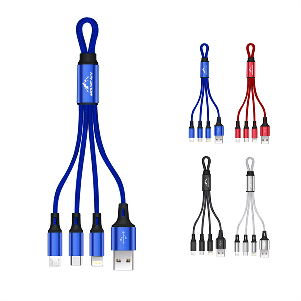3 in 1 Premium Short Charging Cable