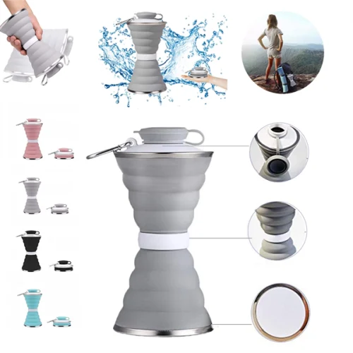 12 oz Foldable Sports Water Bottle