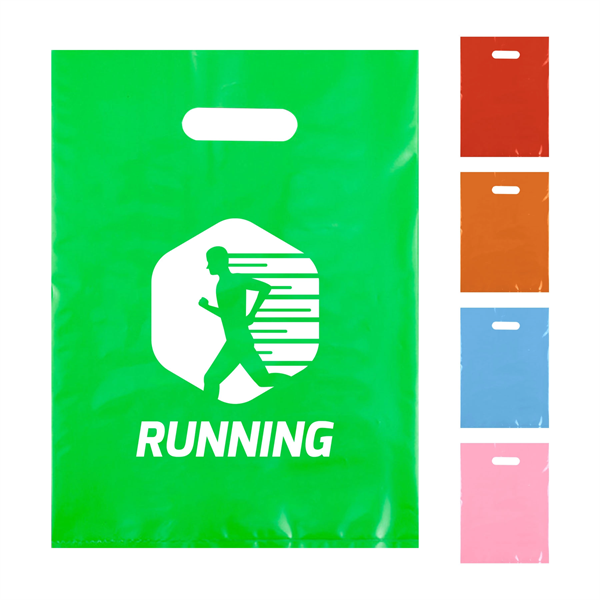 Full Color Die Cut Plastic Handle Bag