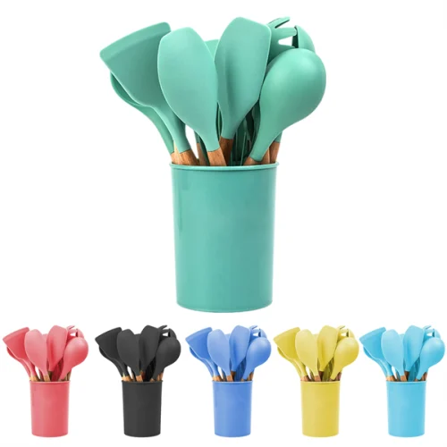 11Pc Kitchen Tools Silicone Utensils Cooking Set