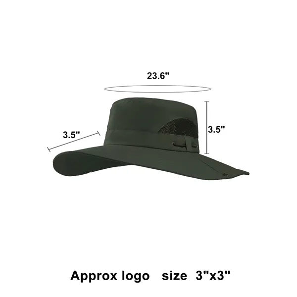 Wide Brim Mesh Bucket Hat