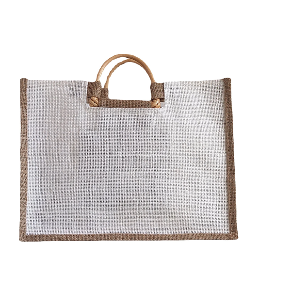 Two Tune Burlap Jute Grocery Tote