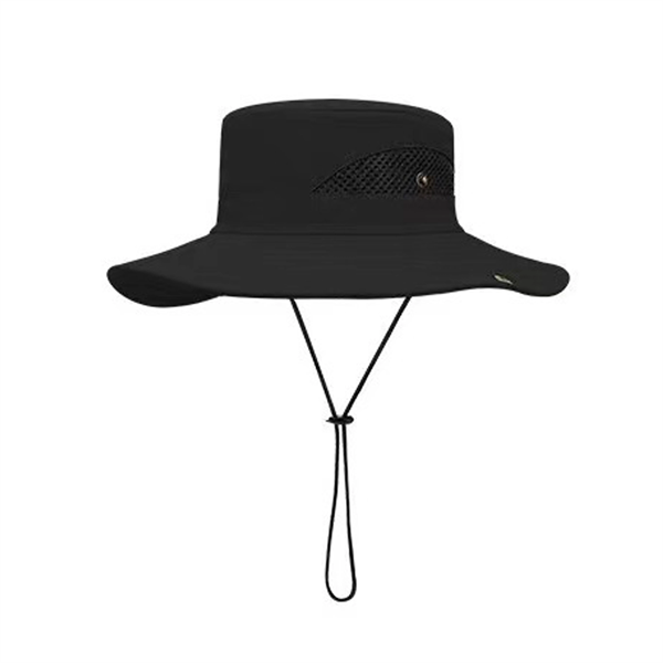 Wide Brim Mesh Bucket Hat
