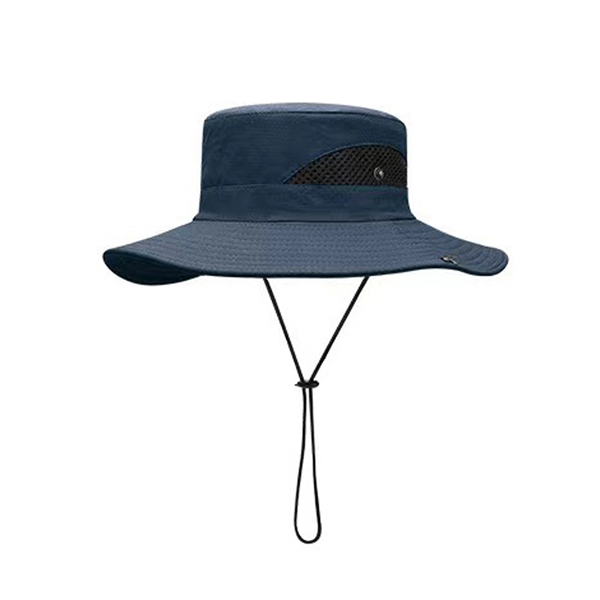 Wide Brim Mesh Bucket Hat