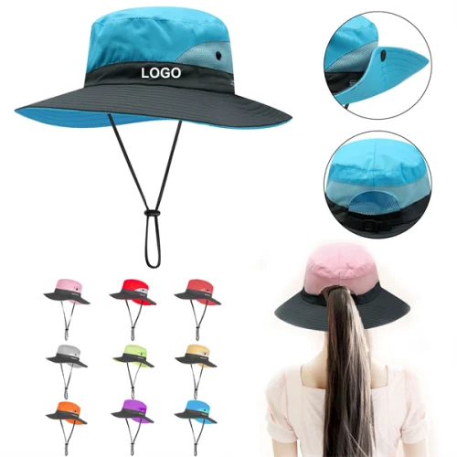 9.1 Children's Ponytail Mesh wide Sun Hat