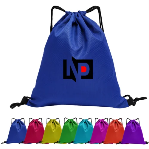 9.1 Football Patterned Oxford Drawstring Sports Backpack