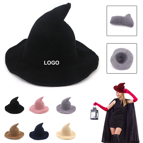 Halloween Kinitted Witch Hat