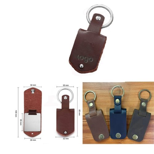 Genuine Photo Leather Keychain