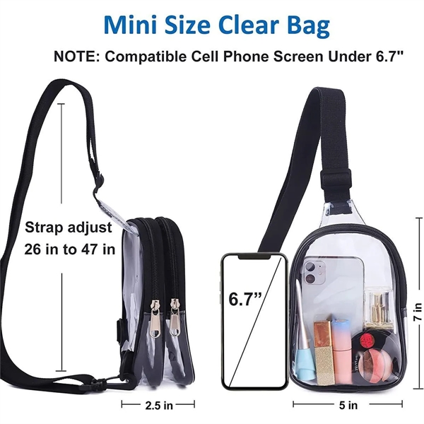 "Stadium Approved Mini Stadium Approved Clear Sling Bag "