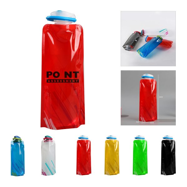 Folding Plastic Carabiner Collapsible Travel Water Bag