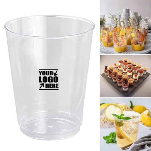 10Oz Cylinder Clear Hard Plastic Cups