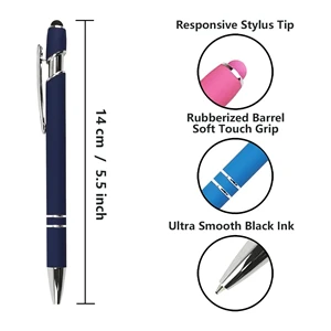 1.0Mm Medium Pointrose Gold Metal Ballpoint Pen With Stylus