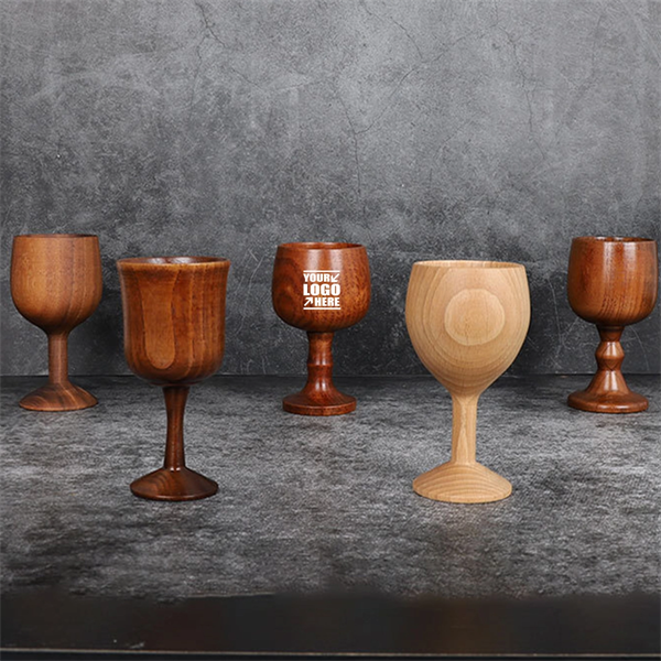Wooden Wine Goblet Drinking Cup