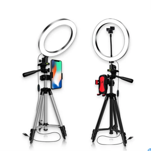 45007826 10-Inch LED Selfie Ring Light With Tripod Stand
