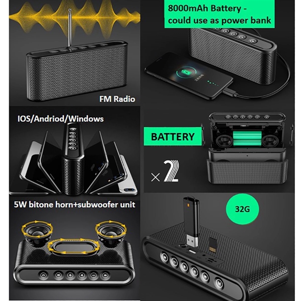 Bluetooth Speaker With Power Bank Powerful