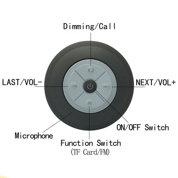 Waterproof Bluetooth Speaker With LED