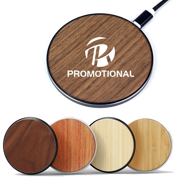 Wooden Slim QI Fast Wireless Charger Pad (10W)