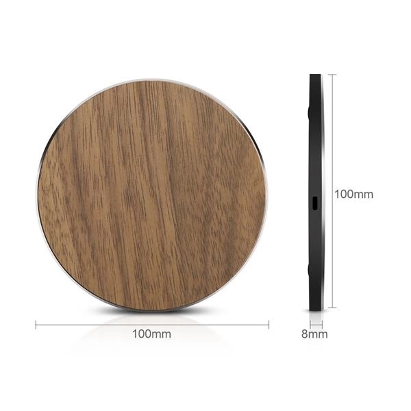 Wooden Slim QI Fast Wireless Charger Pad (10W)