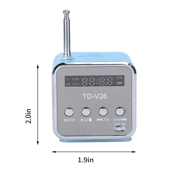 Mini Digital Music Radio Audio Stereo Player Speaker