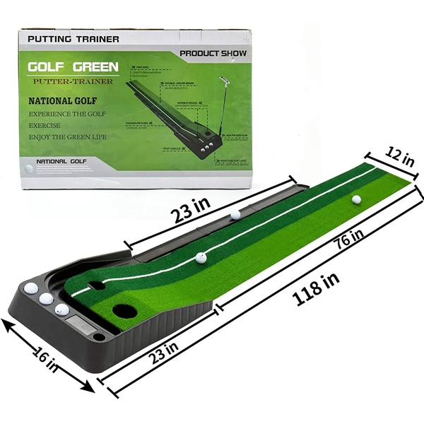 Indoor Golf Putting Green with Ball Return