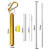 Travel Portable Foldable Telescopic Metal Straw