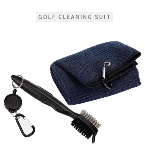 Microfiber Golf Towel With Cleaning Brush