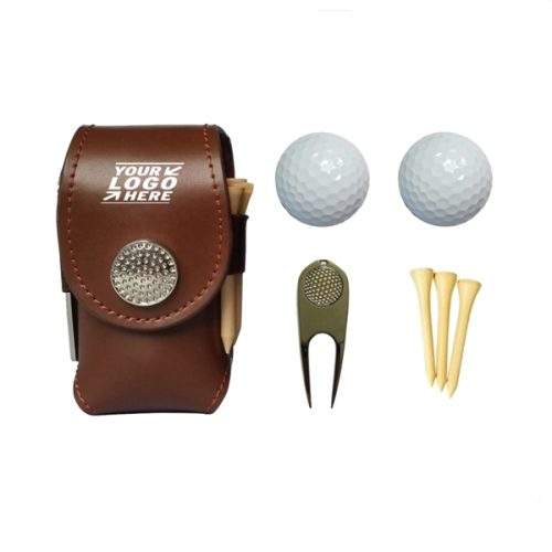 Leather Golf Ball Accessory Set