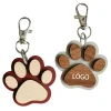 Wood Dog Paw Keychain