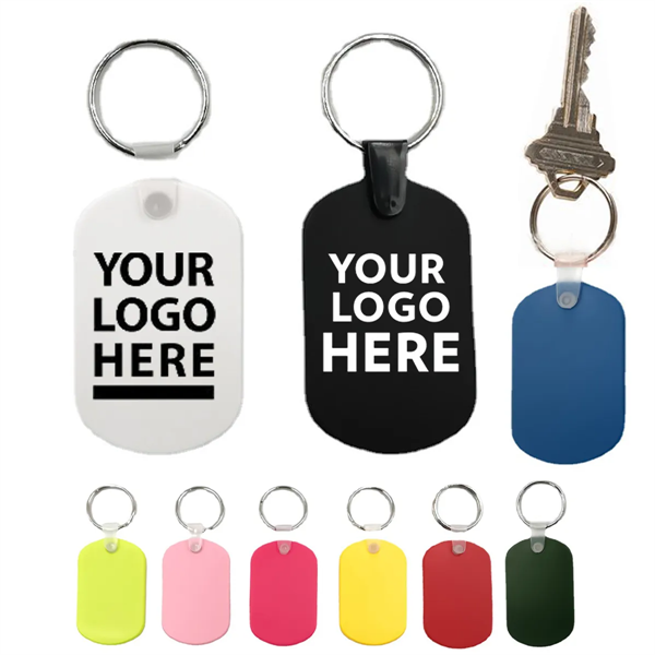Oval Shape Soft Plastic Keychain