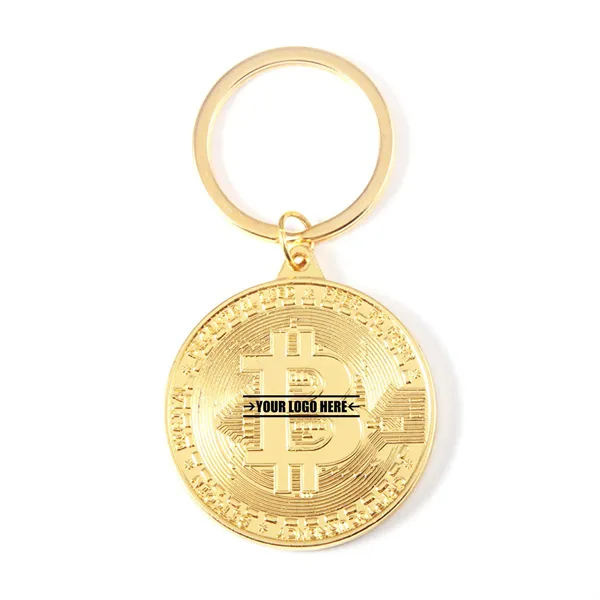 Bitcoin Coin Keychain Cryptocurrency Coin Key Chain
