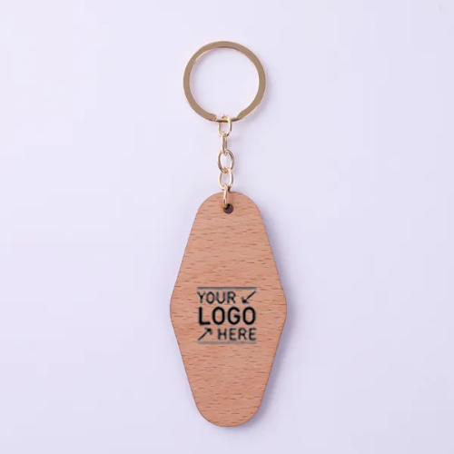 Motel Style Wooden Keychain