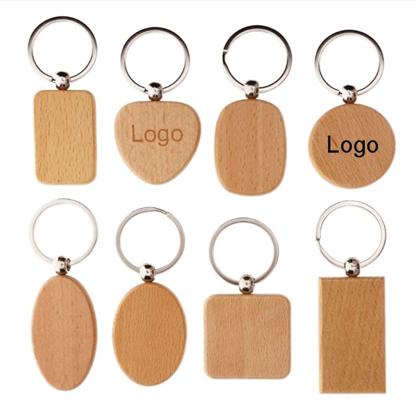 Custom Wooden Tag Keychain