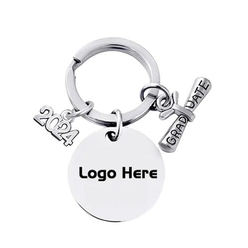 Stainless Steel 2024 Graduation Metal Keychain