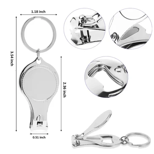 Nail Clippers Bottle Opener 2-in-1 Keychain