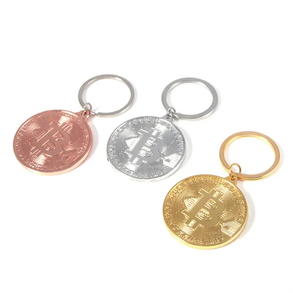 Bitcoin Coin Keychain Cryptocurrency Coin Key Chain