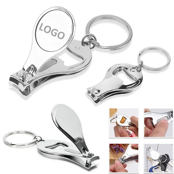 Nail Clippers Bottle Opener 2-in-1 Keychain