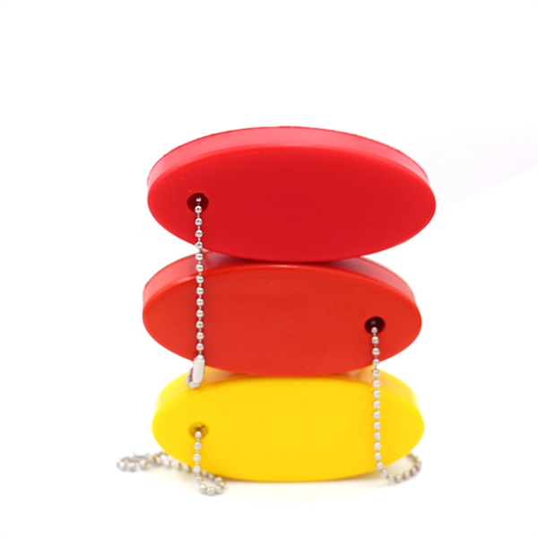 PU Oval Stress Ball Keychain