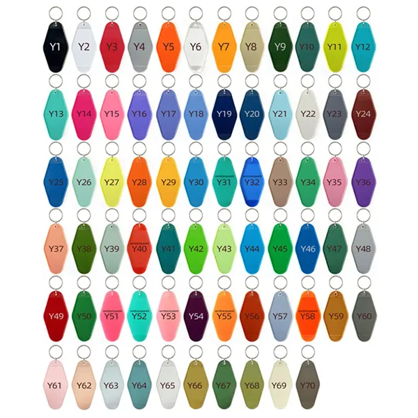 Travel Plastic Acrylic Vintage Motel Hotel Room Key Tag